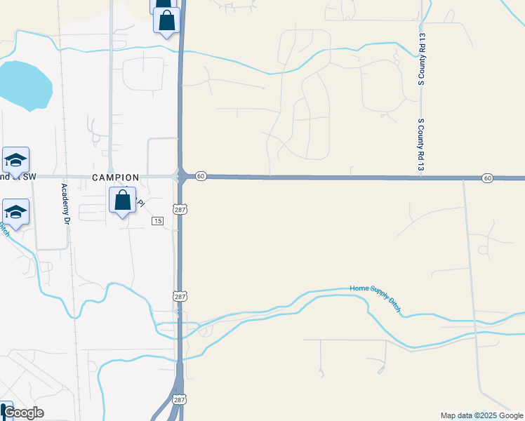 map of restaurants, bars, coffee shops, grocery stores, and more near 652 Colorado 60 in Loveland
