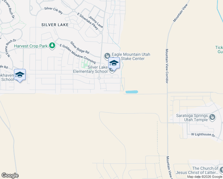 map of restaurants, bars, coffee shops, grocery stores, and more near Unnamed Road in Eagle Mountain