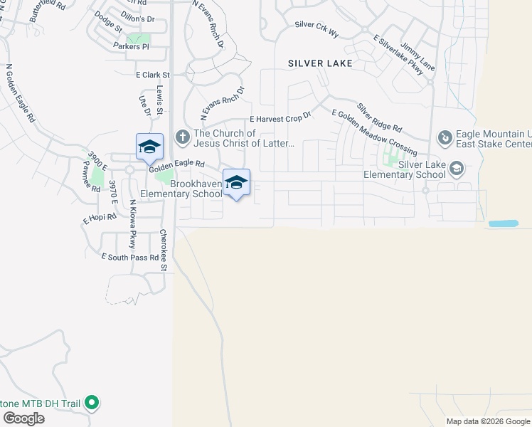 map of restaurants, bars, coffee shops, grocery stores, and more near 4461 East Golden Autumn View in Eagle Mountain