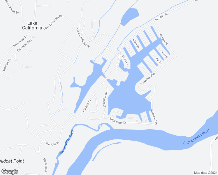 map of restaurants, bars, coffee shops, grocery stores, and more near 19082 Shoreline Drive in Cottonwood