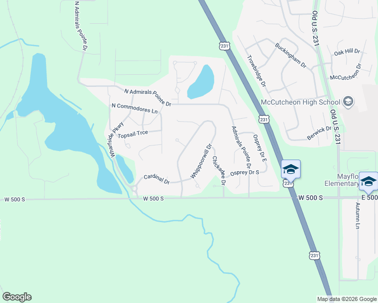 map of restaurants, bars, coffee shops, grocery stores, and more near 4769 Whippoorwill Dr in Lafayette