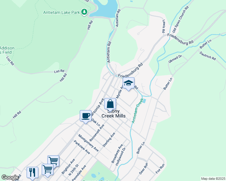 map of restaurants, bars, coffee shops, grocery stores, and more near 39 Aldine Avenue in Reading