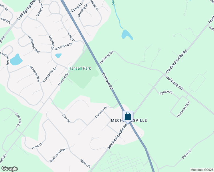 map of restaurants, bars, coffee shops, grocery stores, and more near 3496 Durham Road in Doylestown