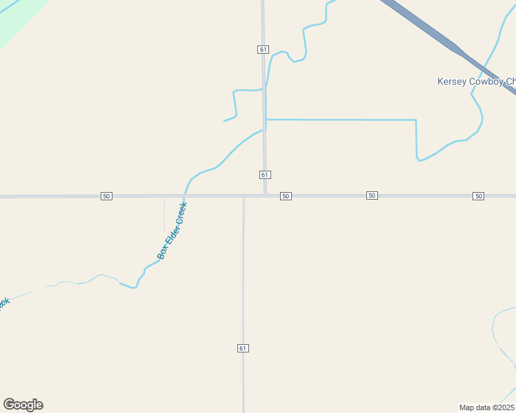 map of restaurants, bars, coffee shops, grocery stores, and more near 30072 County Road 50 in Kersey