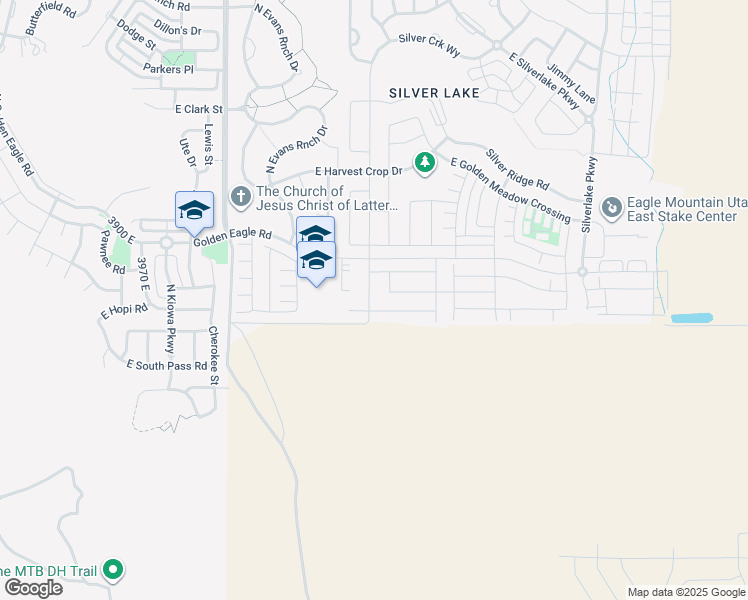 map of restaurants, bars, coffee shops, grocery stores, and more near 7082 North Seedling Drive in Eagle Mountain