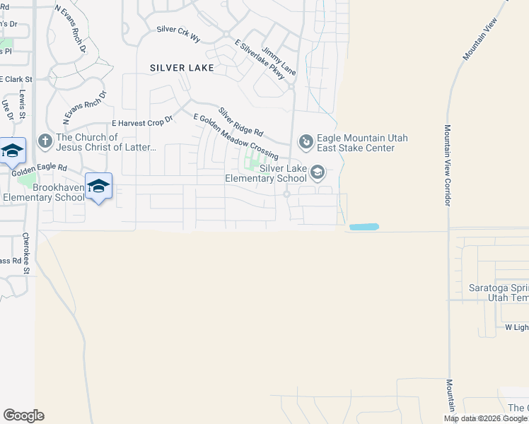 map of restaurants, bars, coffee shops, grocery stores, and more near 4894 North Clover Leaf Lane in Eagle Mountain