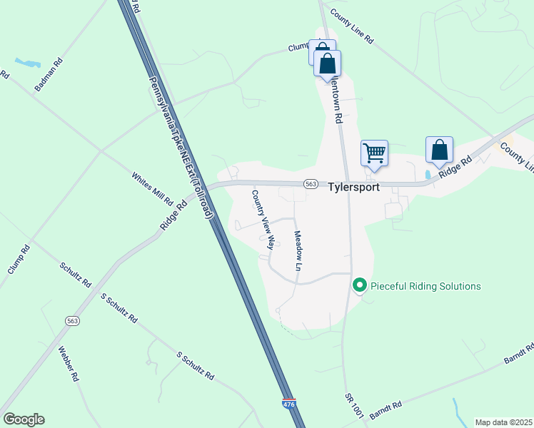 map of restaurants, bars, coffee shops, grocery stores, and more near 408 Red Barn Lane in Telford