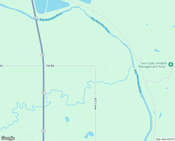 map of restaurants, bars, coffee shops, grocery stores, and more near 62145 726 Road in Tecumseh