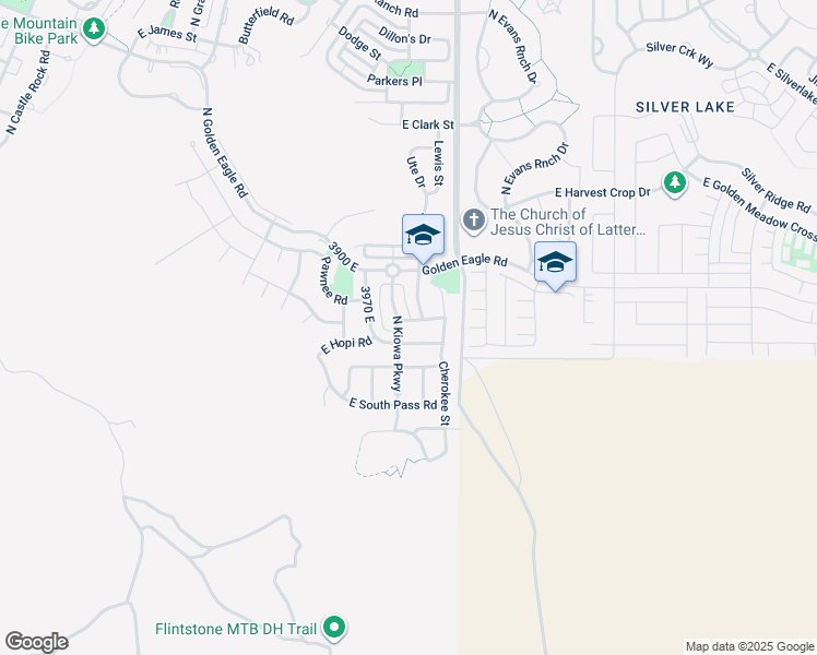 map of restaurants, bars, coffee shops, grocery stores, and more near 4062 Chinook Street in Eagle Mountain