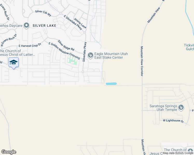 map of restaurants, bars, coffee shops, grocery stores, and more near Unnamed Road in Eagle Mountain