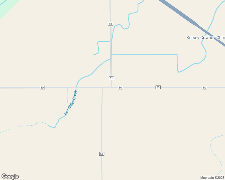 map of restaurants, bars, coffee shops, grocery stores, and more near 30072 County Road 50 in Kersey