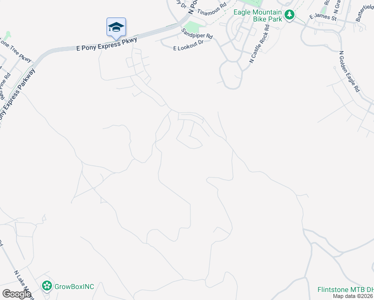 map of restaurants, bars, coffee shops, grocery stores, and more near 2962 East Serdar Lane in Eagle Mountain