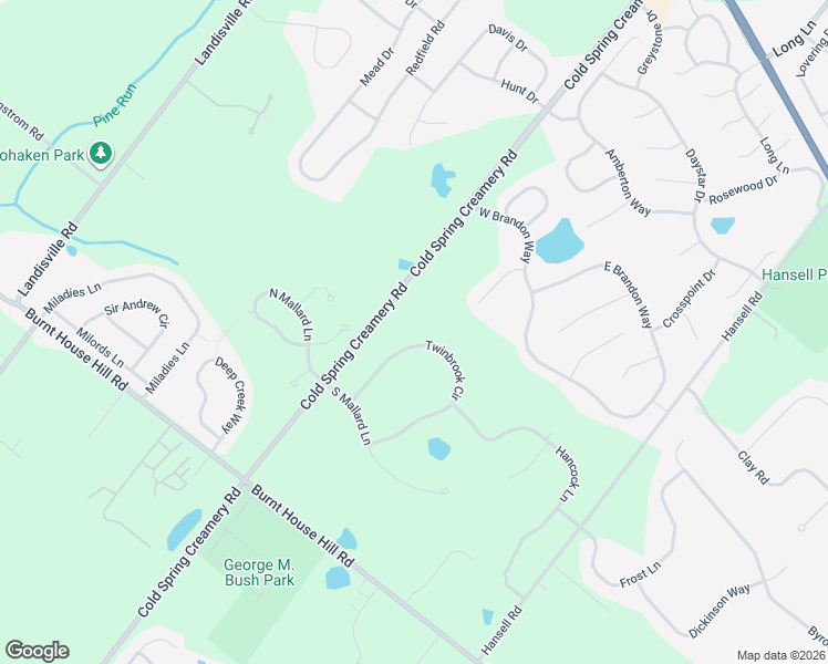 map of restaurants, bars, coffee shops, grocery stores, and more near 4670 Twinbrook Circle in Doylestown