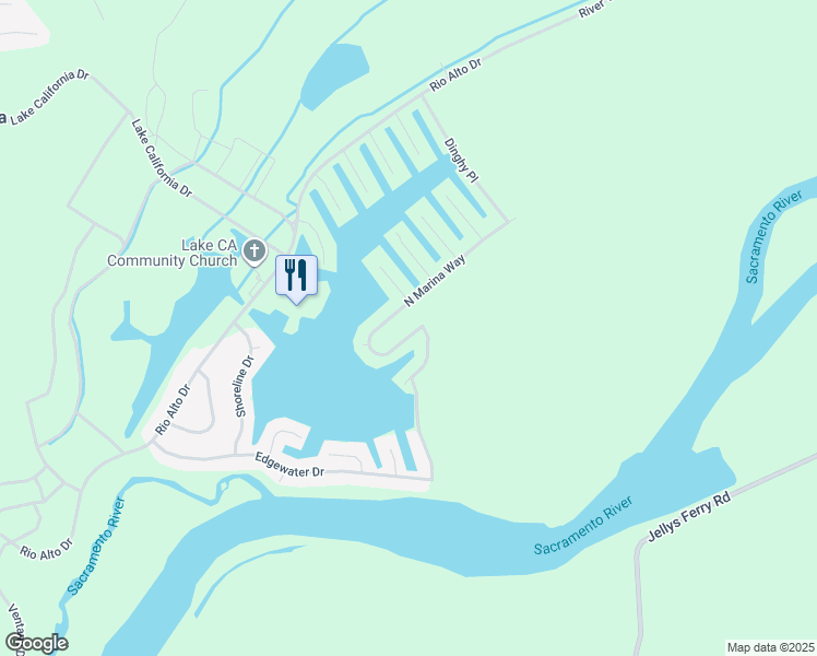 map of restaurants, bars, coffee shops, grocery stores, and more near 22576 S Marina Way in Cottonwood