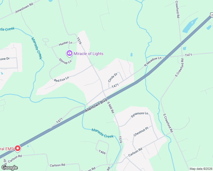 map of restaurants, bars, coffee shops, grocery stores, and more near 113 Circle Drive in Harrisburg