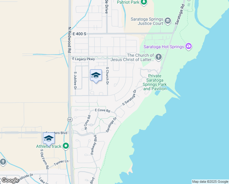 map of restaurants, bars, coffee shops, grocery stores, and more near 721 South School House Road in Saratoga Springs