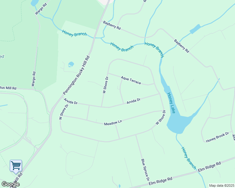 map of restaurants, bars, coffee shops, grocery stores, and more near 3 Western Pine Street in Pennington