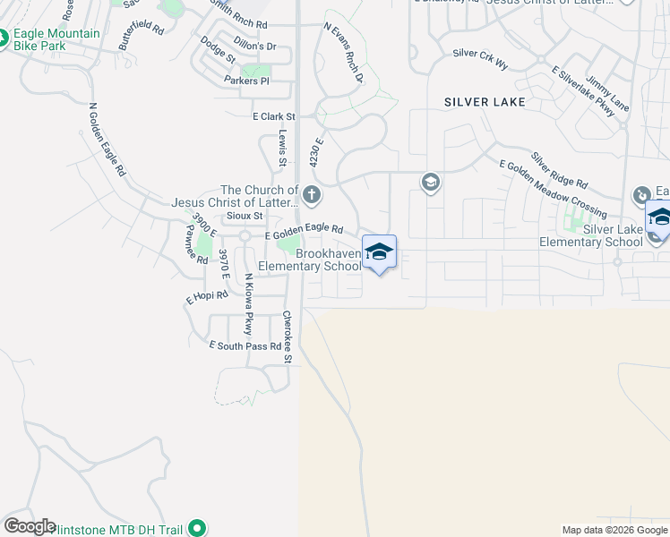 map of restaurants, bars, coffee shops, grocery stores, and more near 7066 North Watermill Drive in Eagle Mountain