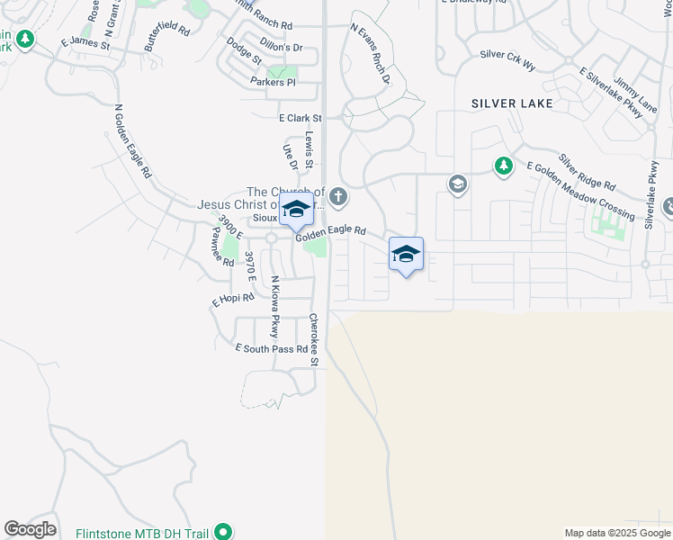 map of restaurants, bars, coffee shops, grocery stores, and more near 4184 East Goosegrass Street in Eagle Mountain