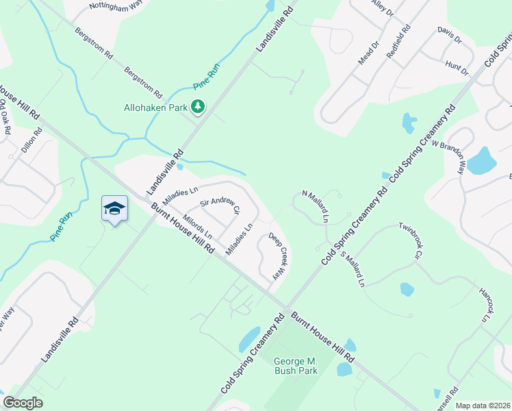 map of restaurants, bars, coffee shops, grocery stores, and more near 4203 Miladies Lane in Doylestown