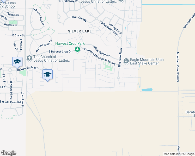 map of restaurants, bars, coffee shops, grocery stores, and more near 4803 Breezy Patch Road in Eagle Mountain