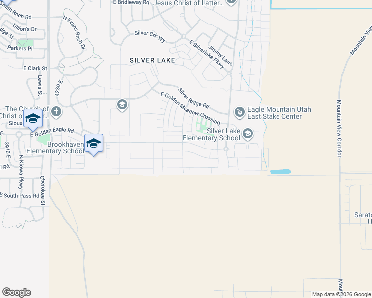 map of restaurants, bars, coffee shops, grocery stores, and more near 4803 Breezy Patch Road in Eagle Mountain