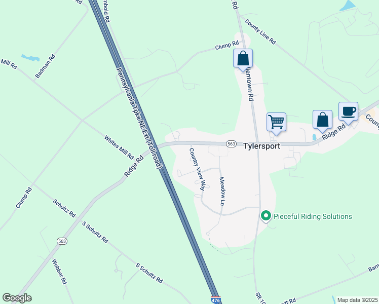 map of restaurants, bars, coffee shops, grocery stores, and more near 111 Country View Way in Telford