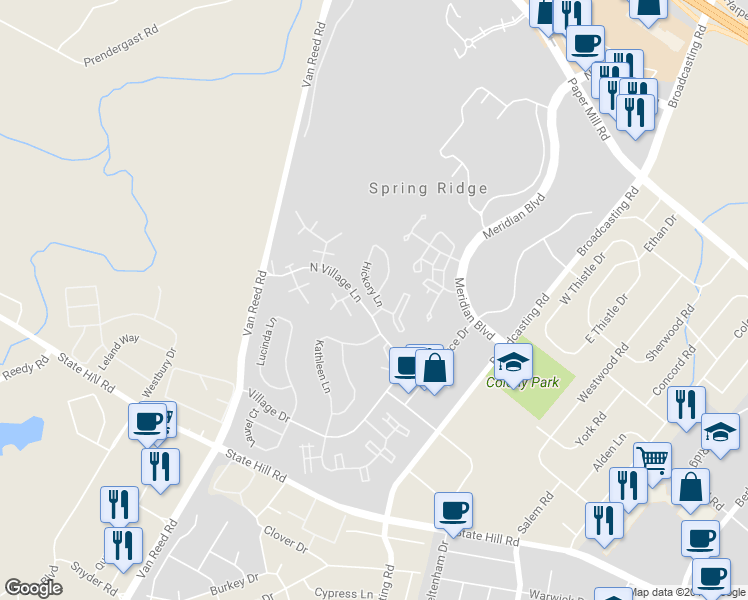map of restaurants, bars, coffee shops, grocery stores, and more near 106 Hickory Lane in Wyomissing