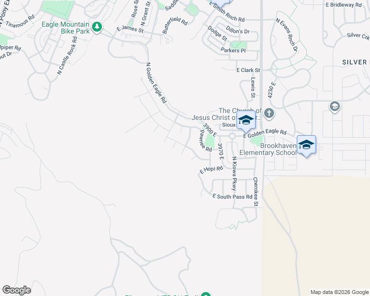 map of restaurants, bars, coffee shops, grocery stores, and more near 7179 North Golden Ridge Court in Eagle Mountain
