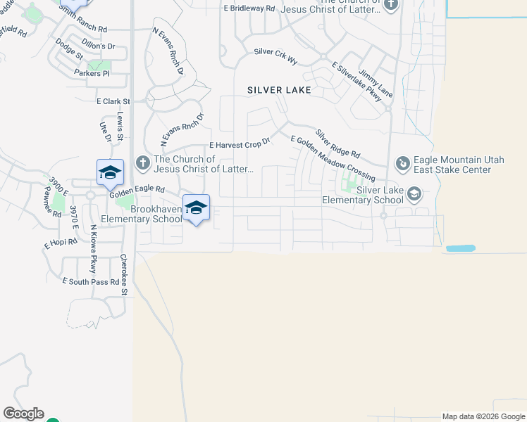 map of restaurants, bars, coffee shops, grocery stores, and more near 4591 Flower Point in Eagle Mountain