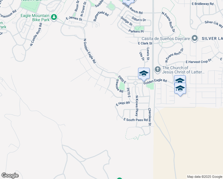 map of restaurants, bars, coffee shops, grocery stores, and more near 3847 Hollow Crest Drive in Eagle Mountain