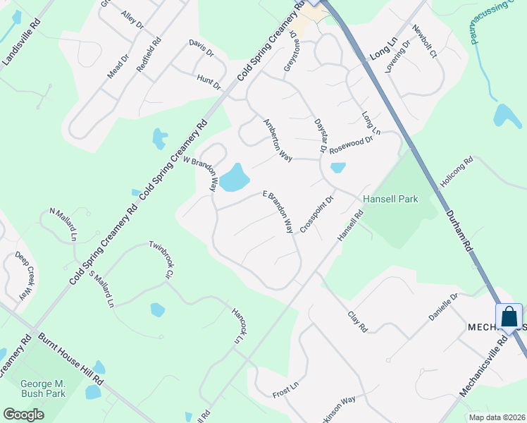 map of restaurants, bars, coffee shops, grocery stores, and more near 3828 East Brandon Way in Doylestown