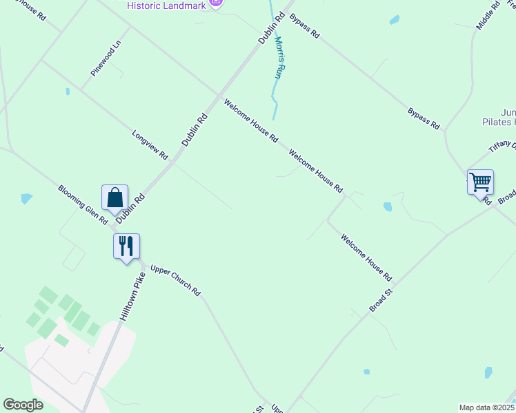 map of restaurants, bars, coffee shops, grocery stores, and more near 56 Pineside Drive in Perkasie