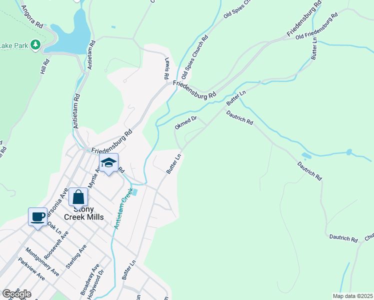 map of restaurants, bars, coffee shops, grocery stores, and more near 1708 Butter Lane in Reading