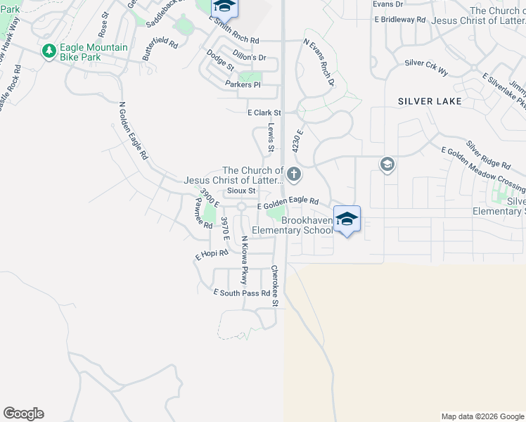 map of restaurants, bars, coffee shops, grocery stores, and more near 7163 North Ute Drive in Eagle Mountain
