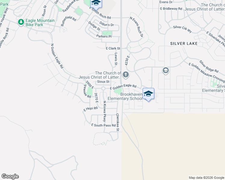 map of restaurants, bars, coffee shops, grocery stores, and more near 7163 North Ute Drive in Eagle Mountain