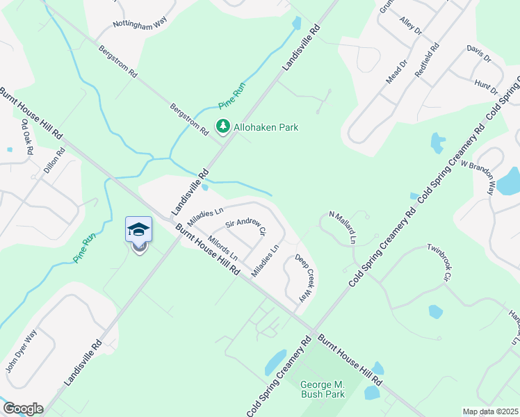 map of restaurants, bars, coffee shops, grocery stores, and more near 4214 Miladies Lane in Doylestown