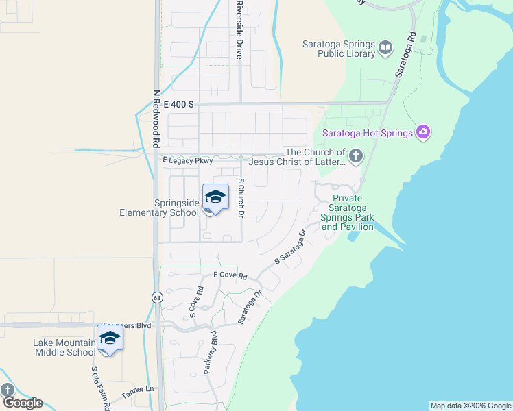 map of restaurants, bars, coffee shops, grocery stores, and more near 259 East Echo Ledge Drive in Saratoga Springs