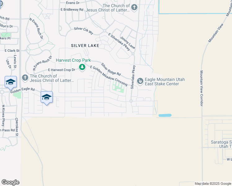 map of restaurants, bars, coffee shops, grocery stores, and more near 4877 East Hidden Steppe Bend in Eagle Mountain