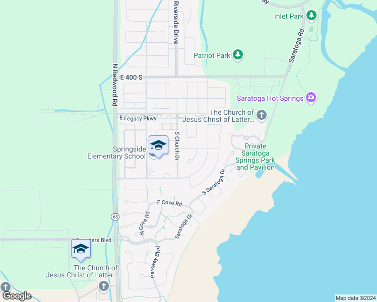 map of restaurants, bars, coffee shops, grocery stores, and more near 259 East Echo Ledge Drive in Saratoga Springs