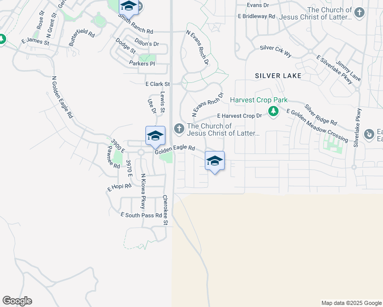 map of restaurants, bars, coffee shops, grocery stores, and more near 7172 North Watermill Drive in Eagle Mountain