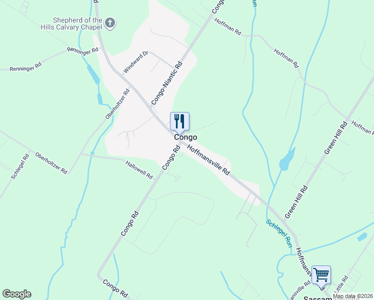 map of restaurants, bars, coffee shops, grocery stores, and more near 360 Hoffmansville Road in Bechtelsville