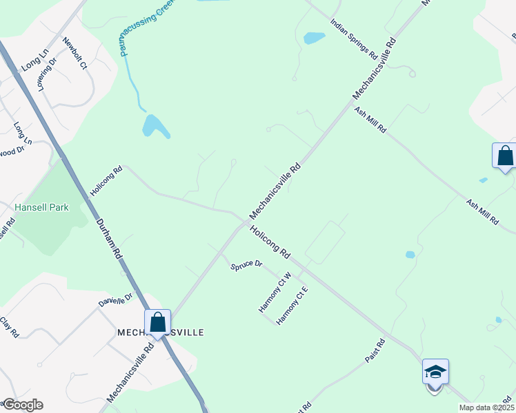 map of restaurants, bars, coffee shops, grocery stores, and more near 5248 Mechanicsville Road in Mechanicsville