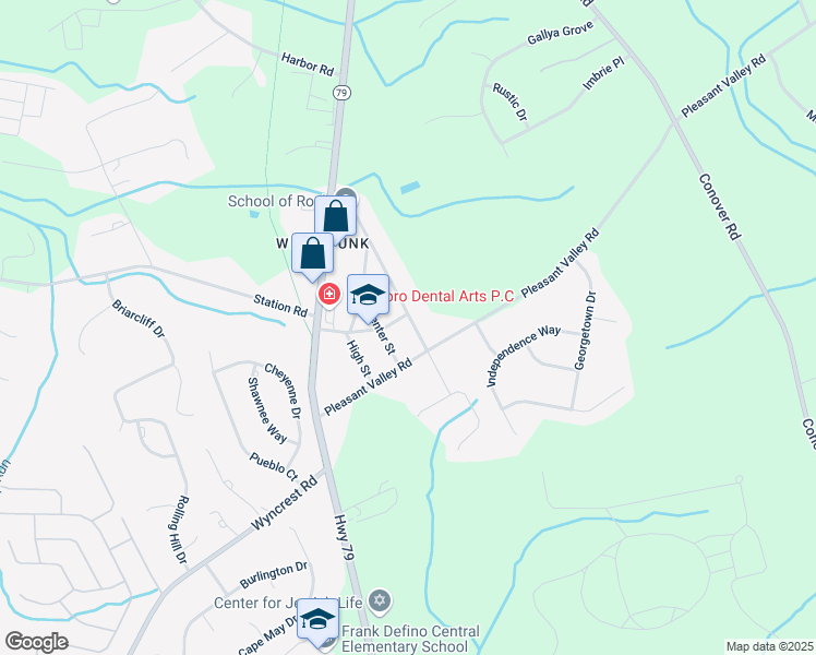 map of restaurants, bars, coffee shops, grocery stores, and more near 5 Center Street in Marlboro