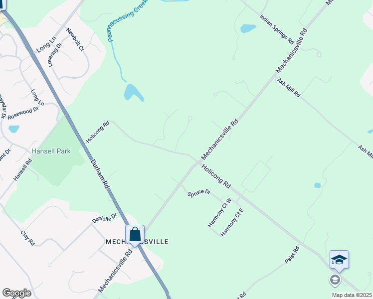map of restaurants, bars, coffee shops, grocery stores, and more near 3345 Holicong Road in Doylestown