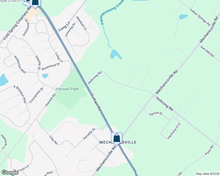 map of restaurants, bars, coffee shops, grocery stores, and more near 3446 Holicong Road in Doylestown