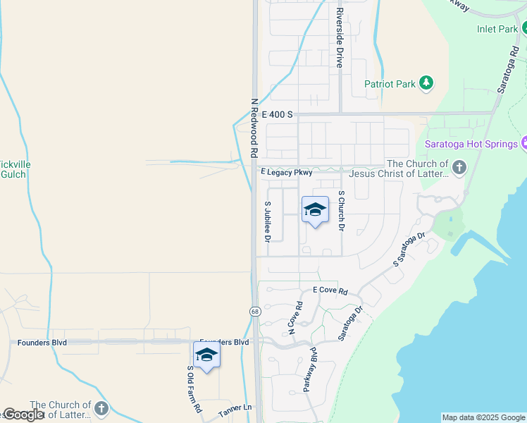 map of restaurants, bars, coffee shops, grocery stores, and more near 647 South Jubilee Drive in Saratoga Springs