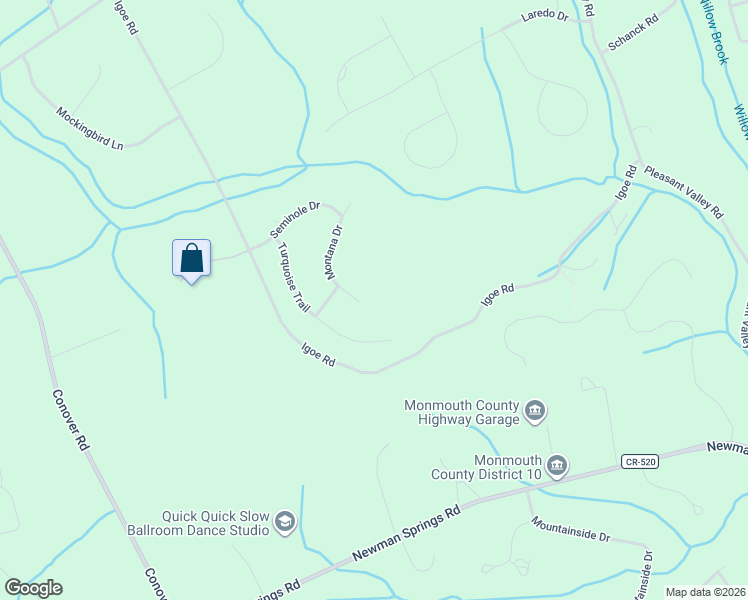 map of restaurants, bars, coffee shops, grocery stores, and more near 718 Montana Drive in Marlboro