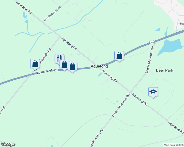 map of restaurants, bars, coffee shops, grocery stores, and more near 6192 Lower York Road in New Hope