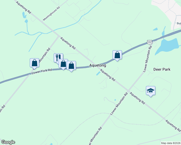 map of restaurants, bars, coffee shops, grocery stores, and more near 6192 Lower York Road in New Hope